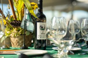 Shot of Childress Vineyards wine bottle