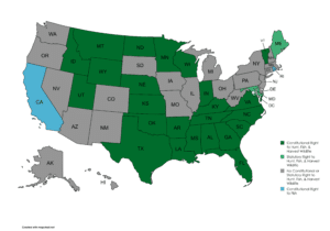 us map of the states with rights to fish or hunt 