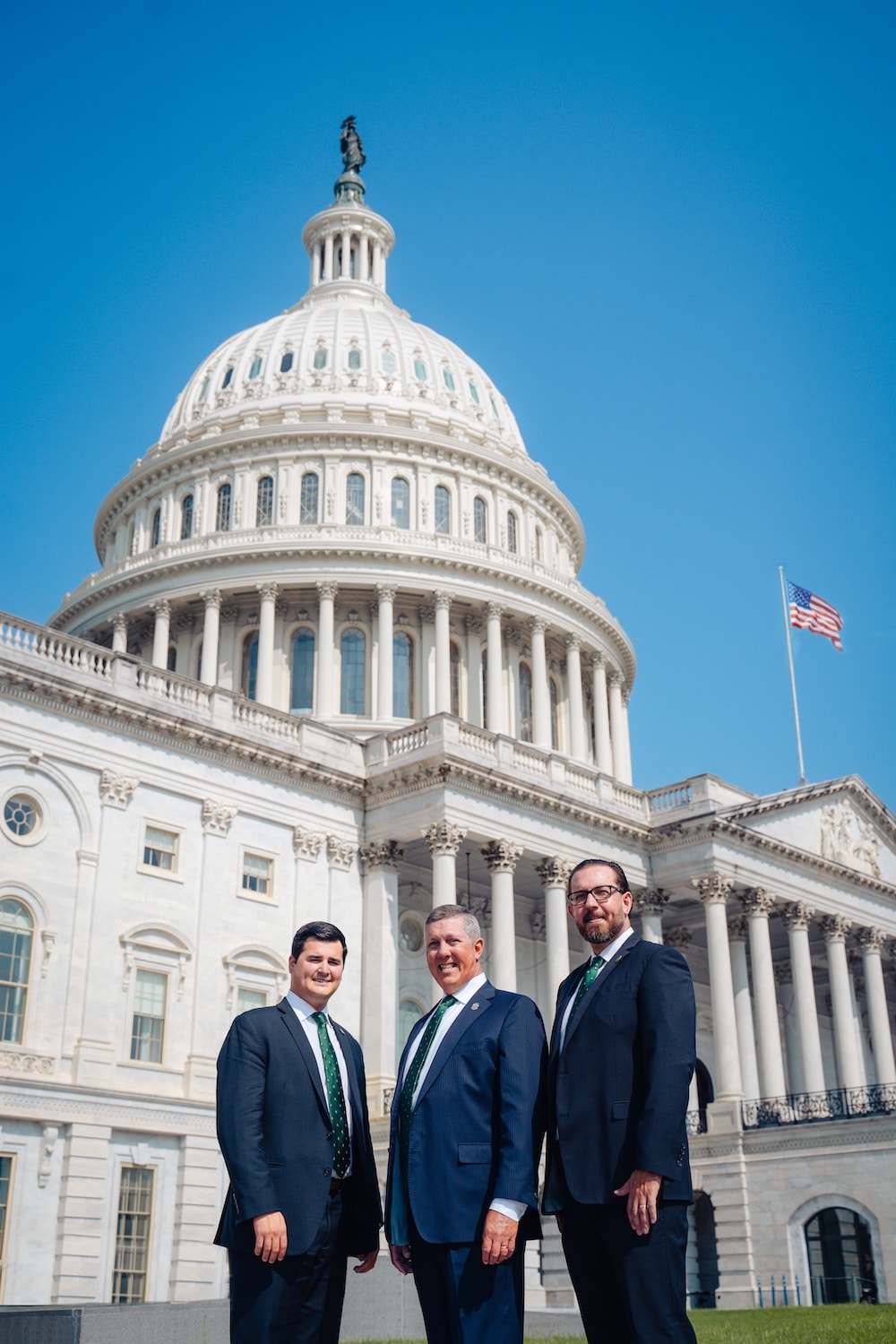 Congressmen outside of buliding in Washington DC