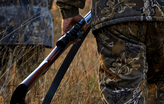 Close of of hunter's rifle